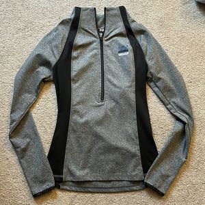 Grey and Black Victoria’s Secret Pink Half Zip Athletic Top